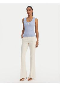 Fracomina Top FP26ST2001J40101 Błękitny Slim Fit. Kolor: niebieski. Materiał: bawełna #3