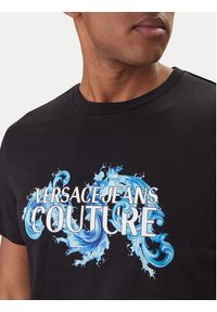 Versace Jeans Couture T-Shirt 80GAHE02 CJ00E Czarny Regular Fit. Kolor: czarny. Materiał: bawełna #3
