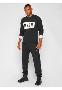 MSGM Spodnie dresowe 2940MP61 207599 Czarny Regular Fit. Kolor: czarny. Materiał: dresówka #2