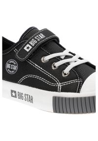 Big-Star - Czarne Trampki Big Star Dziecięce Buty Na Rzep. Okazja: na co dzień. Zapięcie: rzepy. Kolor: czarny. Materiał: jeans, materiał, guma. Szerokość cholewki: normalna. Wzór: aplikacja. Styl: casual, klasyczny #5