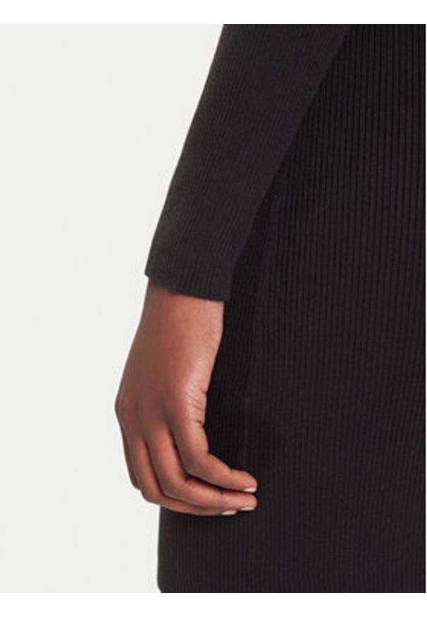 Calvin Klein Jeans Sukienka codzienna LV047D308G Czarny Slim Fit. Okazja: na co dzień. Kolor: czarny. Materiał: bawełna. Typ sukienki: proste. Styl: casual