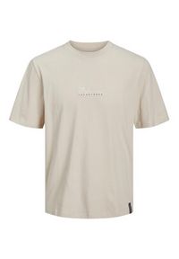 Jack & Jones - Jack&Jones T-Shirt Joshua 12228237 Beżowy Standard Fit. Kolor: beżowy. Materiał: bawełna