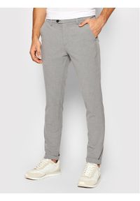 Jack & Jones - Jack&Jones Chinosy Marco 12169491 Szary Slim Fit. Kolor: szary. Materiał: syntetyk