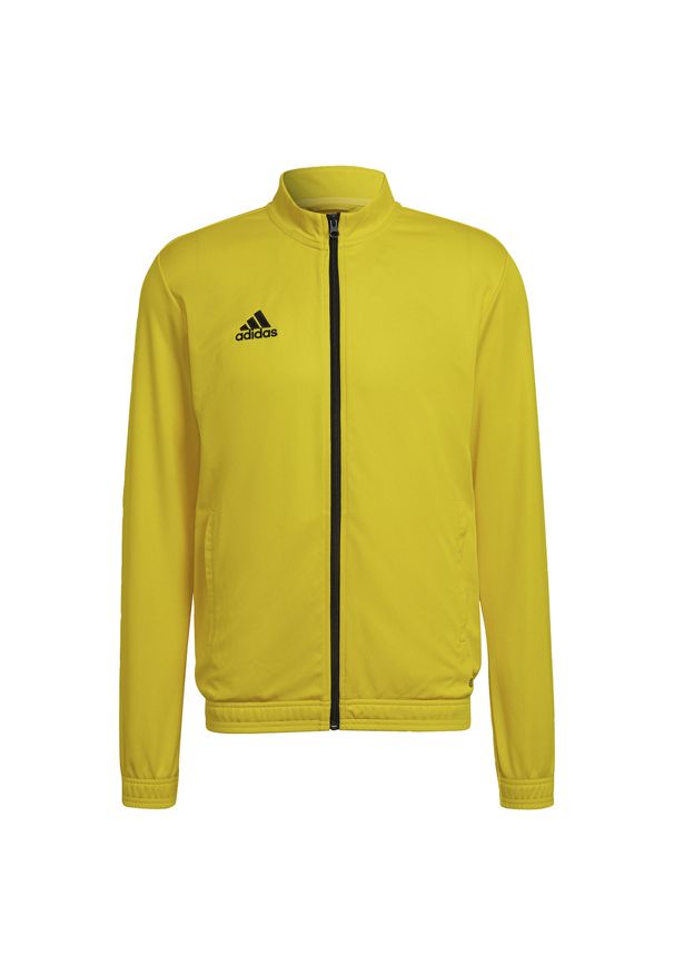 Adidas - Bluza piłkarska męska adidas Entrada 22 Track Jacket. Kolor: czarny, wielokolorowy, żółty. Materiał: poliester, materiał. Sport: piłka nożna
