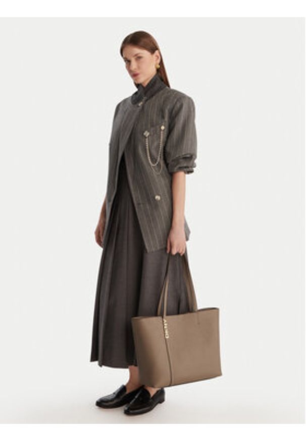 DKNY Torebka R52AKG54 Beżowy. Kolor: beżowy. Materiał: skórzane