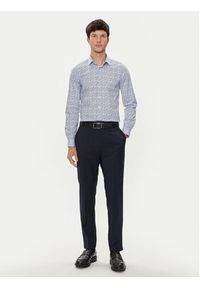 Calvin Klein Koszula Floral K10K113175 Niebieski Slim Fit. Kolor: niebieski. Materiał: bawełna #3