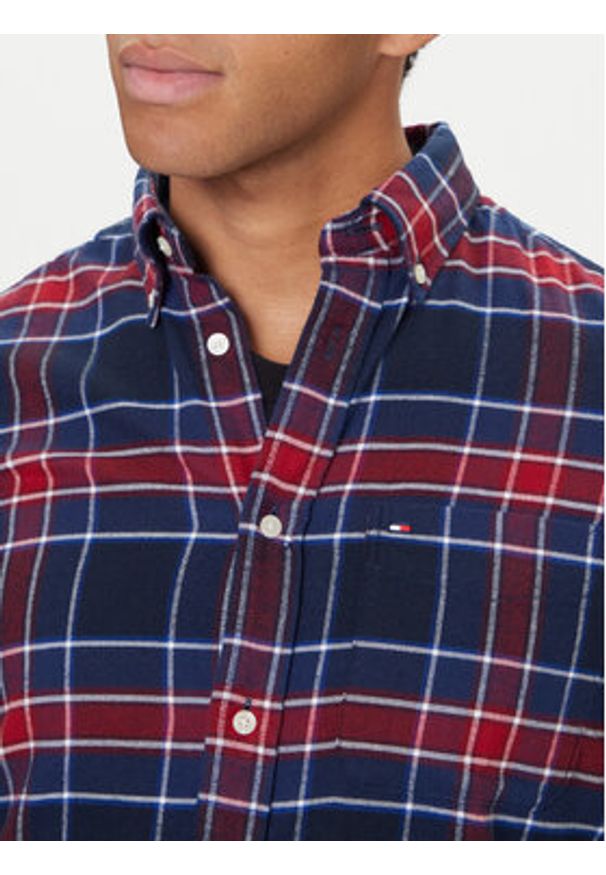 TOMMY HILFIGER - Tommy Hilfiger Koszula Hero MW0MW40473 Granatowy Regular Fit. Kolor: niebieski. Materiał: bawełna