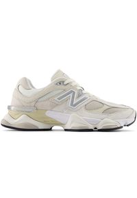 Buty unisex New Balance U9060WHT – beżowe. Kolor: beżowy. Materiał: zamsz, skóra, materiał, syntetyk, guma. Szerokość cholewki: normalna. Sport: turystyka piesza #1