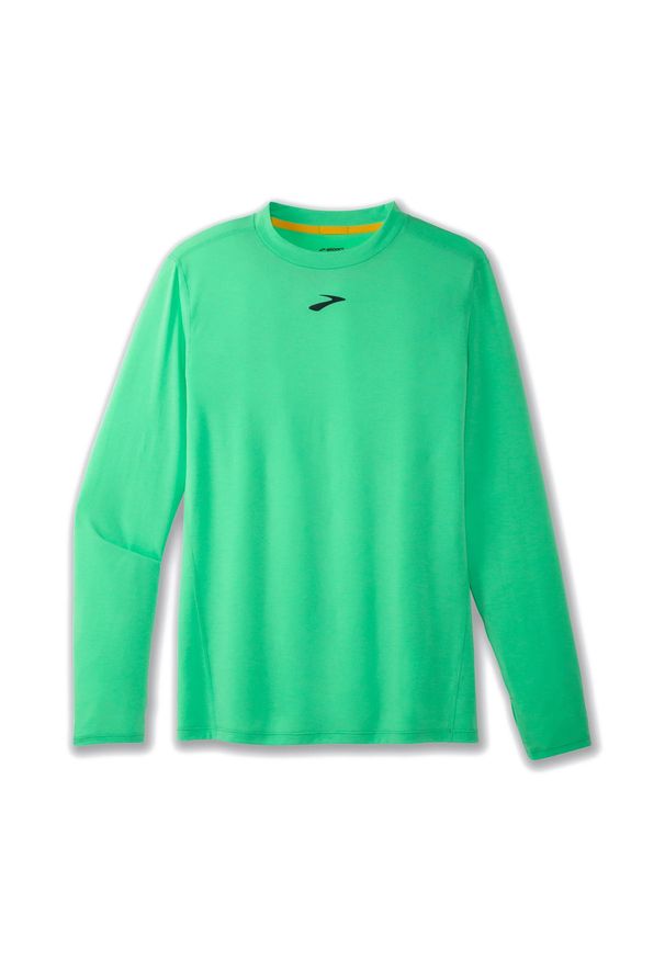 Longsleeve do biegania męski Brooks High Point. Kolor: zielony. Długość rękawa: długi rękaw