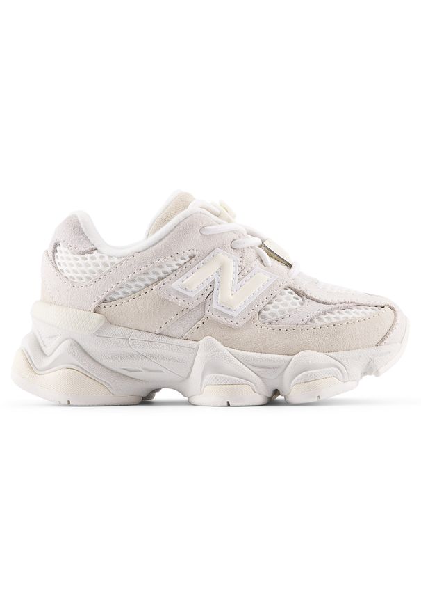 Buty niemowlęce New Balance IV9060ER – beżowe. Okazja: na co dzień. Kolor: beżowy. Materiał: materiał, guma, syntetyk. Szerokość cholewki: normalna. Sport: turystyka piesza