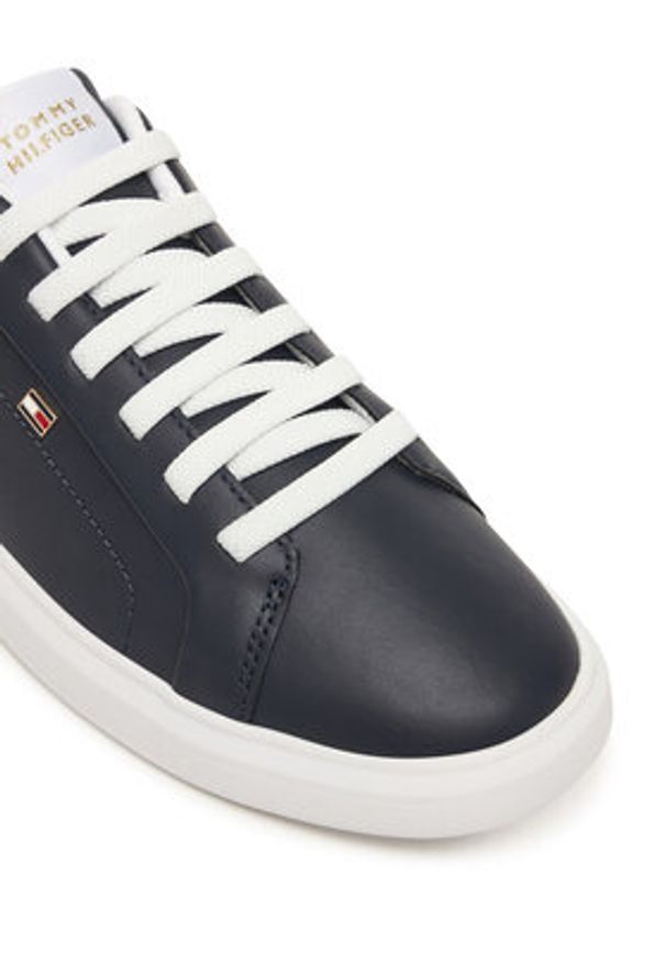 TOMMY HILFIGER - Tommy Hilfiger Sneakersy Icon Court Light Weight FW0FW08948 Granatowy. Kolor: niebieski. Materiał: skóra