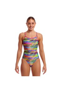 Strój kąpielowy jednoczęściowy FUNKITA Static Stack - Diamond Back. Kolor: niebieski