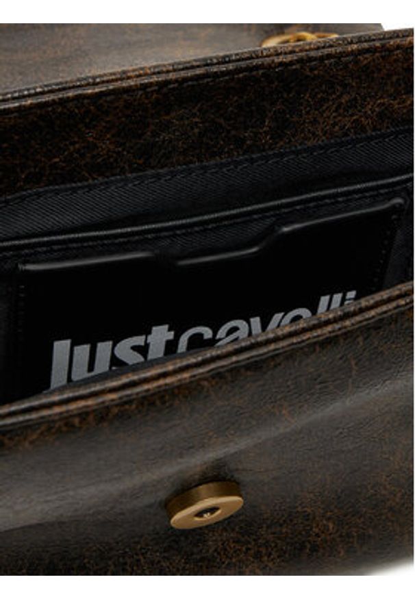 Just Cavalli Torebka 79RA4BC4 ZSD10 Brązowy. Kolor: brązowy. Materiał: skórzane