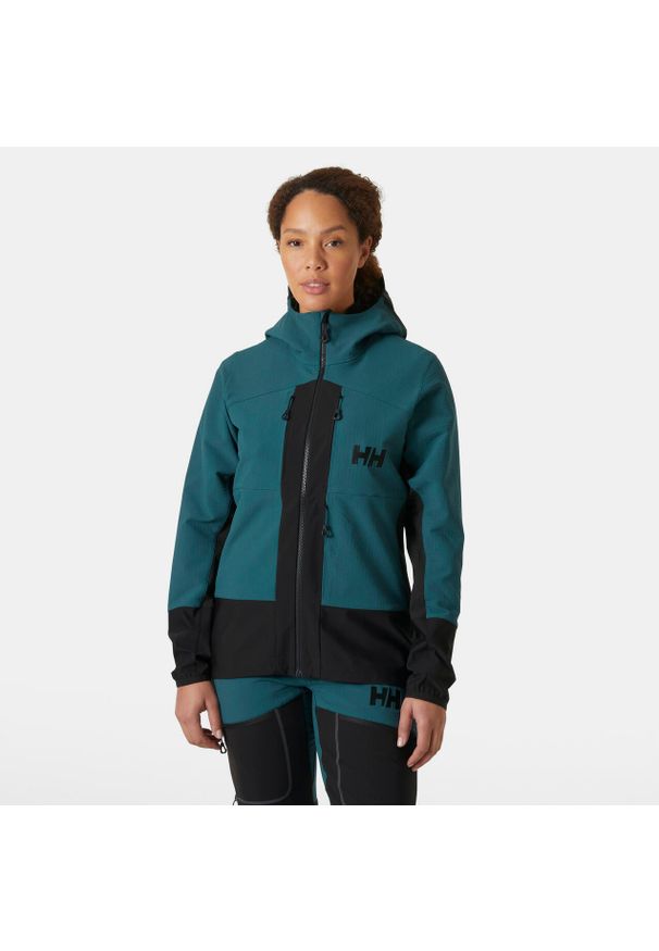 Damska wodoodporna kurtka z kapturem Helly Hansen Odin Bc Softshell. Typ kołnierza: kaptur. Kolor: zielony. Materiał: softshell