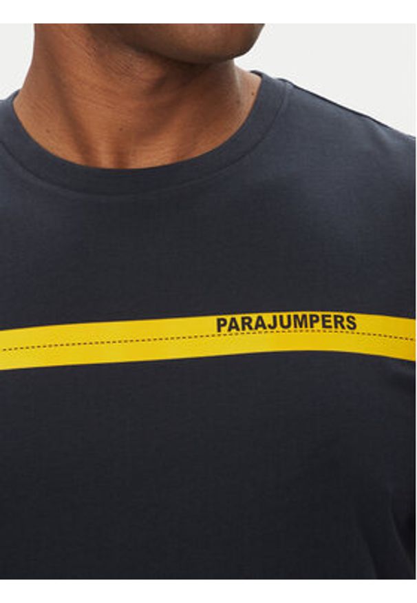 Parajumpers T-Shirt Tape 25SMPMTSIT01 Granatowy Regular Fit. Kolor: niebieski. Materiał: bawełna