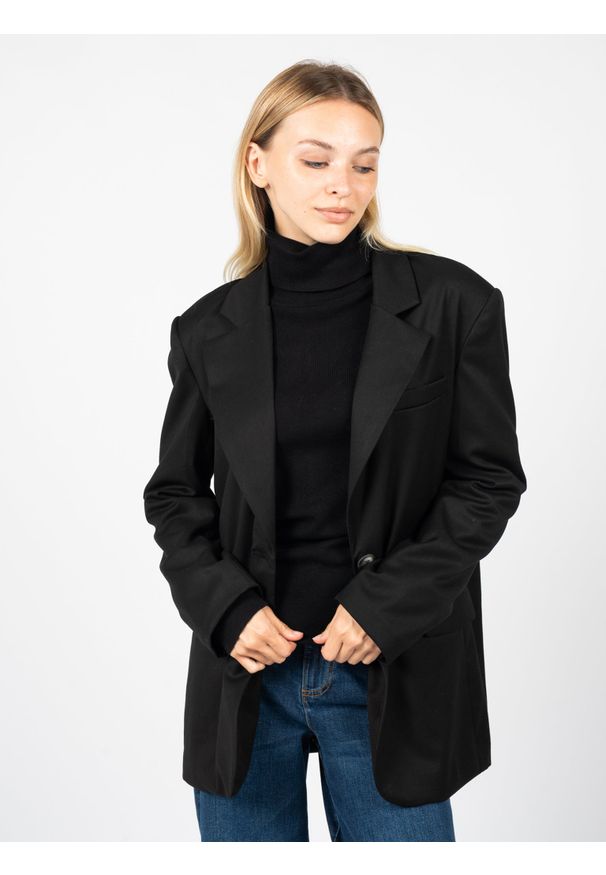 Silvian Heach Marynarka "Thomasin" | PGA22261GC | Thomasin | Kobieta | Czarny. Okazja: na co dzień. Kolor: czarny. Materiał: wiskoza, elastan, poliester. Styl: casual