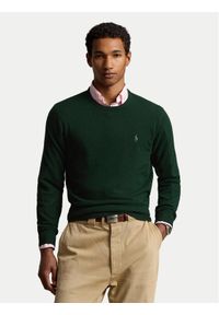 Polo Ralph Lauren Sweter 710876714002 Zielony Regular Fit. Typ kołnierza: polo. Kolor: zielony. Materiał: wełna