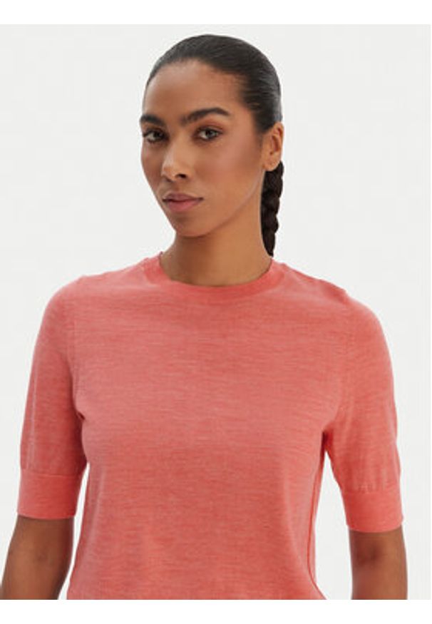 BOSS Sweter Farbella 50544996 Różowy Slim Fit. Kolor: różowy. Materiał: wełna