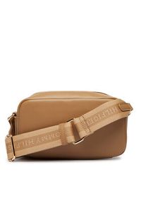 TOMMY HILFIGER - Tommy Hilfiger Torebka Th Essential Camera Bag AW0AW18370 Brązowy. Kolor: brązowy. Materiał: skórzane #4