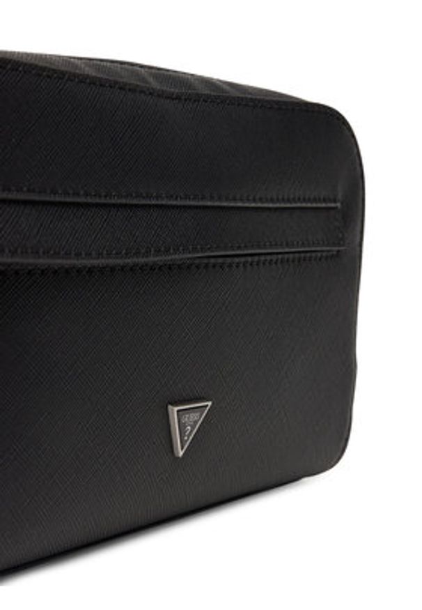 Guess Kosmetyczka PMMISA P6161 Czarny. Kolor: czarny. Materiał: skóra
