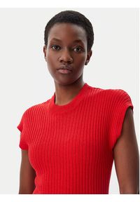 TOMMY HILFIGER - Tommy Hilfiger Sukienka codzienna WW0WW44493 Czerwony Slim Fit. Okazja: na co dzień. Kolor: czerwony. Materiał: bawełna, wiskoza. Typ sukienki: proste. Styl: casual #2