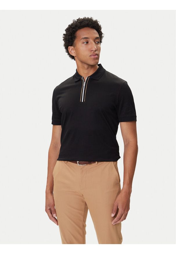 BOSS Polo H-Paras 65 50543880 Czarny Regular Fit. Typ kołnierza: polo. Kolor: czarny. Materiał: bawełna
