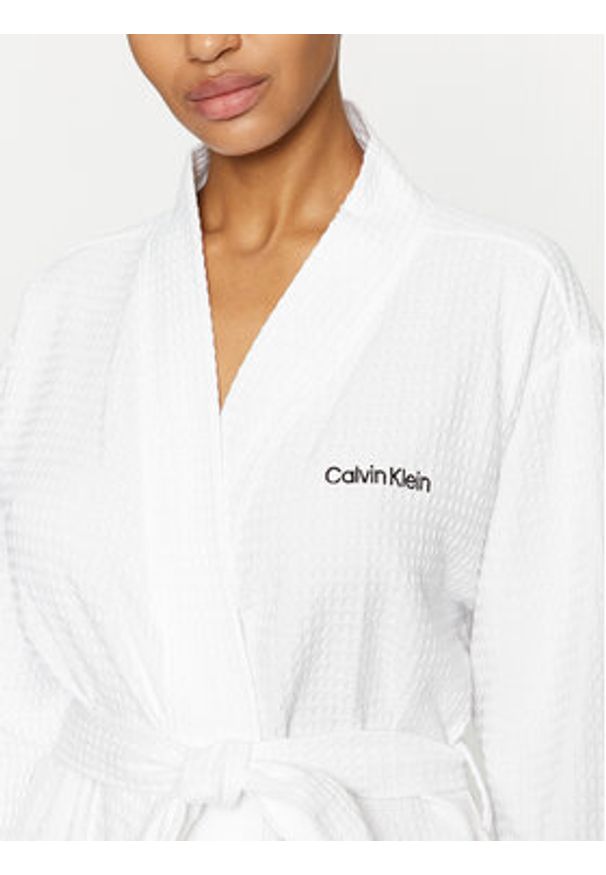 Calvin Klein Underwear Szlafrok 000QS7053E Biały. Kolor: biały. Materiał: bawełna