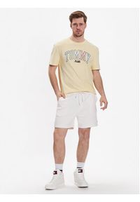 Tommy Jeans Szorty sportowe DM0DM16333 Biały Regular Fit. Kolor: biały. Materiał: syntetyk, bawełna. Styl: sportowy
