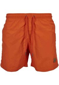 Urban Classics - Męskie Szorty Kąpielowe Block. Kolor: pomarańczowy. Styl: sportowy #1