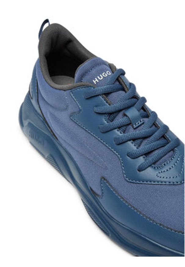 Hugo Sneakersy Leon Runn 50517096 Granatowy. Kolor: niebieski. Materiał: skóra