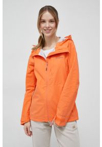 columbia - Columbia kurtka outdoorowa Omni-Tech Ampli-Dry kolor pomarańczowy przejściowa. Kolor: pomarańczowy. Materiał: materiał. Długość: długie