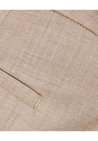 PESERICO - Beżowe spodnie w kant. Stan: podwyższony. Kolor: beżowy. Materiał: wełna, wiskoza. Styl: elegancki #4