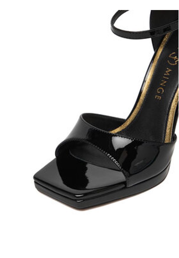 Eva Minge Sandały EO-VIOLET-LT2521-3-1 Czarny. Kolor: czarny. Materiał: skóra, lakier