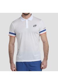Koszulka do padla oddychająca męska Bullpadel Lules. Kolor: biały. Materiał: poliester, materiał #1