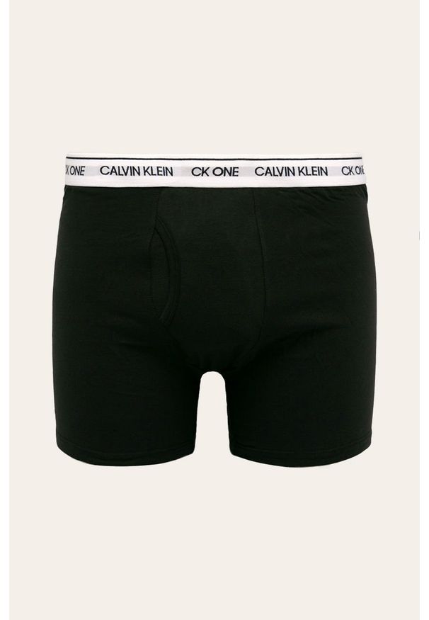 Calvin Klein Underwear - Bokserki Ck One (2-pack). Kolor: czarny. Materiał: bawełna, dzianina, elastan. Wzór: gładki