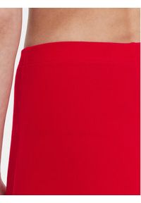 Adidas - adidas Legginsy Essentials Small Logo JD3074 Czerwony Flare Fit. Kolor: czerwony. Materiał: bawełna #4