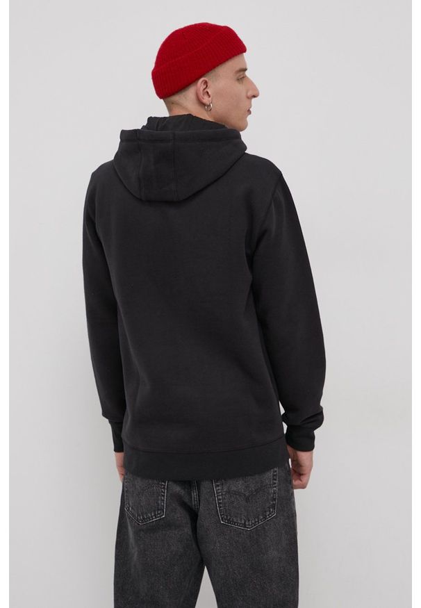 Vans - Bluza. Kolor: czarny. Materiał: dzianina, polar, materiał. Wzór: aplikacja