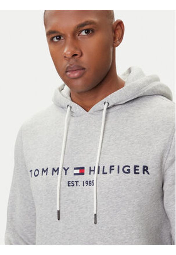 TOMMY HILFIGER - Tommy Hilfiger Bluza Core Logo MW0MW10752 Szary Regular Fit. Kolor: szary. Materiał: syntetyk, bawełna