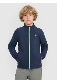 4f - 4F Polar regular ze stójką chłopięcy - granatowy 164 (13-14 lat). Typ kołnierza: kołnierzyk stójkowy. Kolor: niebieski. Materiał: polar. Sezon: lato. Sport: narciarstwo, turystyka piesza, wspinaczka, snowboard #1