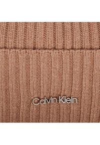 Calvin Klein Czapka Ck Must Logo Beanie K60K611401 Fioletowy. Kolor: fioletowy. Materiał: materiał
