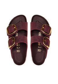 Birkenstock Klapki Arizona Big Buckle Leoi 1027988 Bordowy. Kolor: czerwony. Materiał: skóra #5