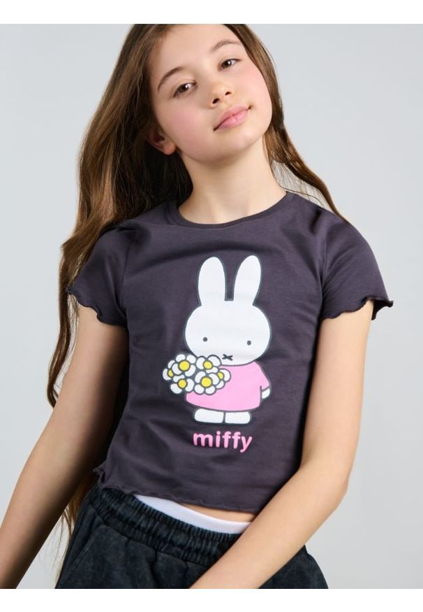 Sinsay - Koszulka Miffy - szary. Kolor: szary