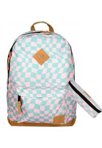Incood Plecak młodzieżowy kratka pepitka pastel 2w1. Wzór: kratka. Styl: młodzieżowy #1