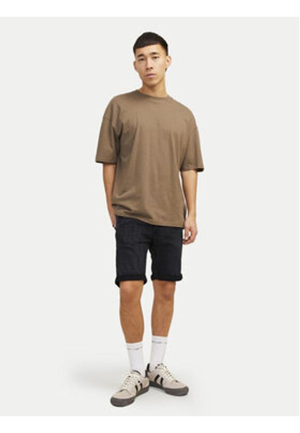 Jack & Jones - Jack&Jones Szorty jeansowe Jjirick 12250177 Czarny Regular Fit. Kolor: czarny. Materiał: bawełna