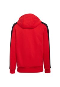 Adidas - Bluza dla dzieci adidas Colorblock Fleece Hoodie. Kolor: czerwony