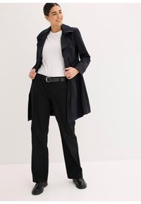 bonprix - Spodnie z mieszanki lnu i bawełny. Kolor: czarny. Materiał: bawełna, len #3