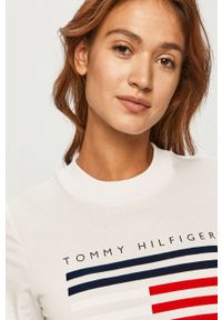 TOMMY HILFIGER - Tommy Hilfiger - T-shirt. Okazja: na co dzień. Kolor: biały. Materiał: bawełna, dzianina. Wzór: gładki. Styl: casual #4