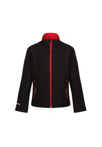 Regatta - Kurtka Dziecięca Ablaze 2 Layer Soft Shell Jacket. Kolor: czerwony, czarny, wielokolorowy