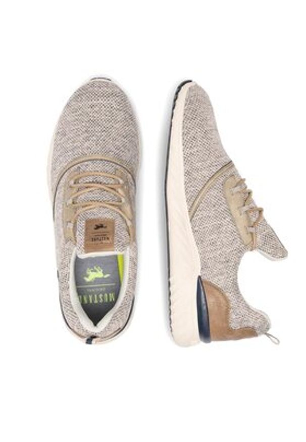 Mustang Sneakersy 4132-311 Beżowy. Kolor: beżowy. Materiał: materiał