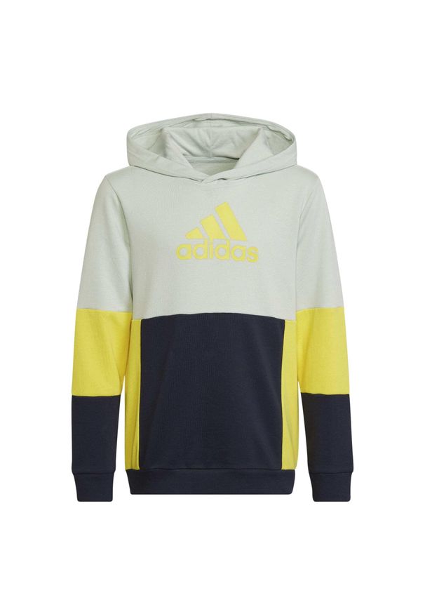 Adidas - Bluza dziecięca adidas Colourblock. Kolor: żółty, wielokolorowy, szary